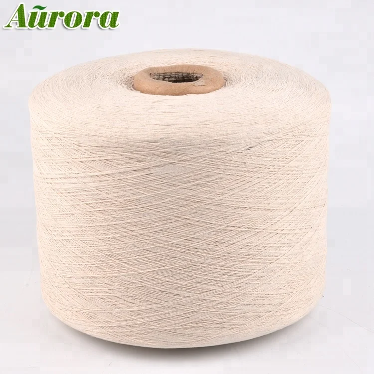 Raw White nm10s(ne6s) recycled cotton yarn oe recycled color cotton yarn for knitting labor gloves