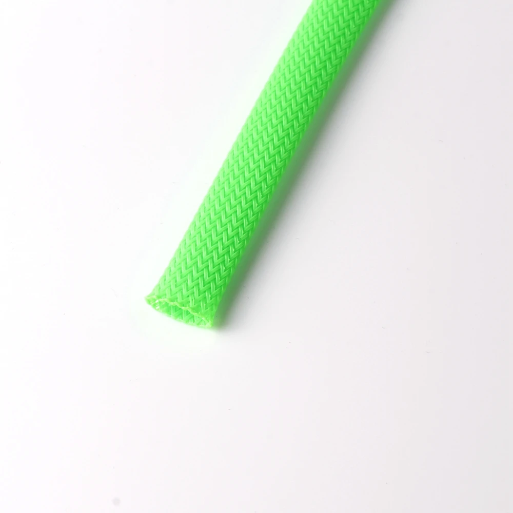 10.5mm green Flame Retardant Woven Woven Cable Braided Wrap