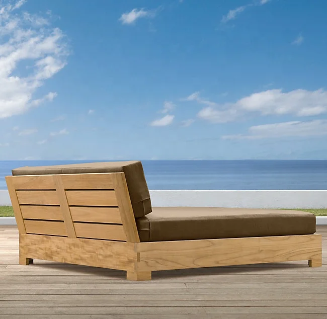 Luxury teak garden furniture outdoor daybed couch sofa teak bali daybed