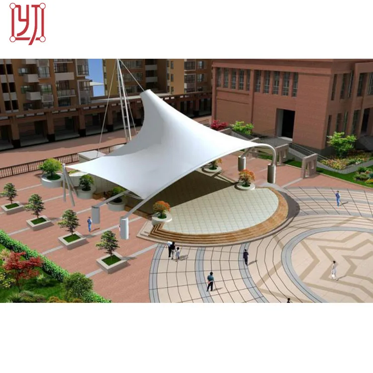 Pvdf etfe fabric canopy architecture tensile membrane structures tent
