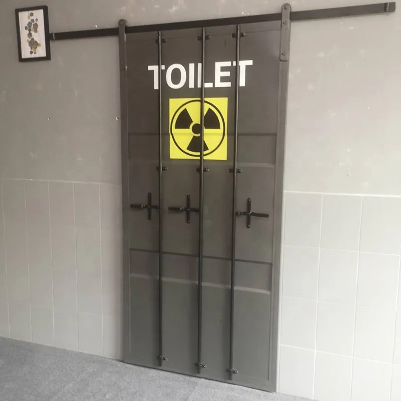 Sliding Barn Door  Industrial Furniture Shipping Container Style For Bathroom Kitchen Room Custom Logo And Size MOQ 1 Piece