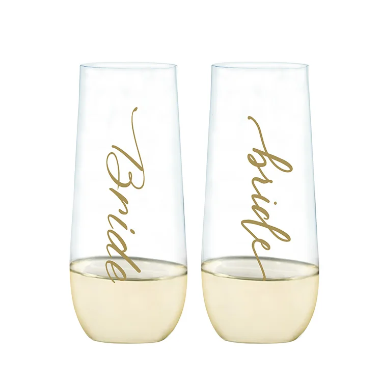 plastic flute Champagne glasses for wedding party