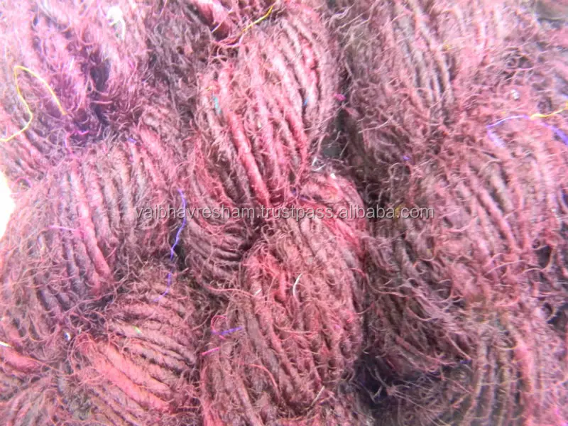 Best Indian Supplier Of Top Quality Recycled Sari Sanddle Brown Silk Yarn