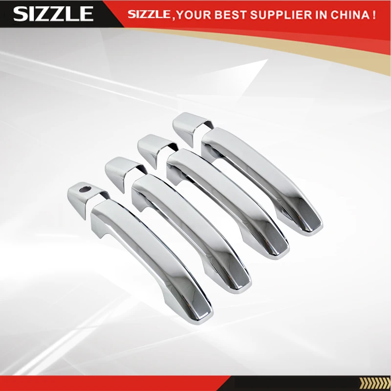 2014-2015 Chevy Silverado Accessories/ Sierra Crew Cab Door Handle Cover ABS Chrome 4D No PSKH