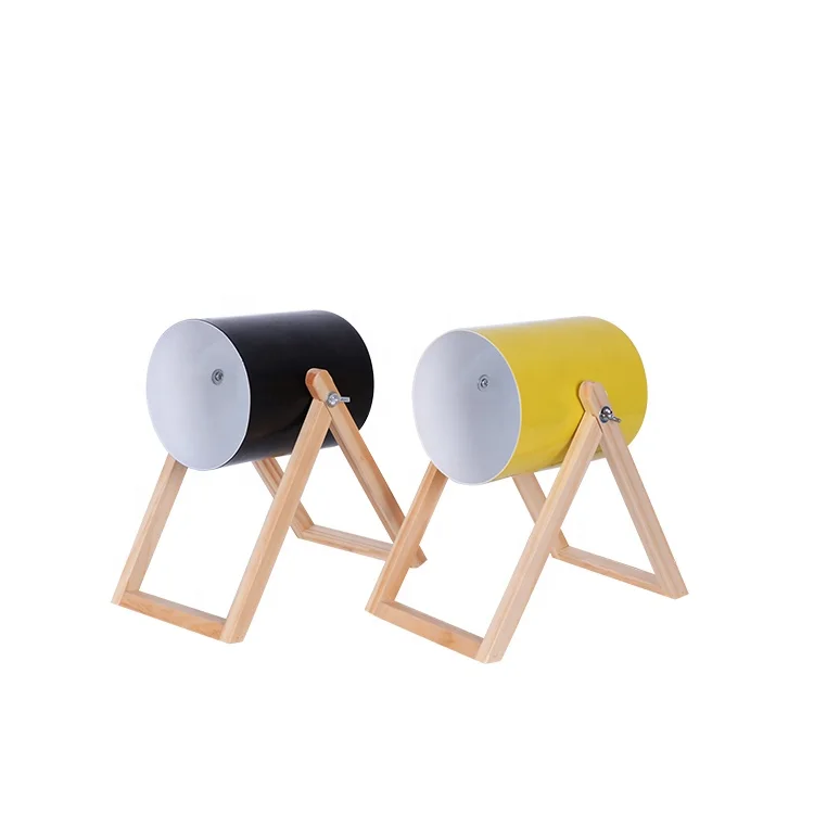 Modern home decorative portable reading book wood desk table lamp