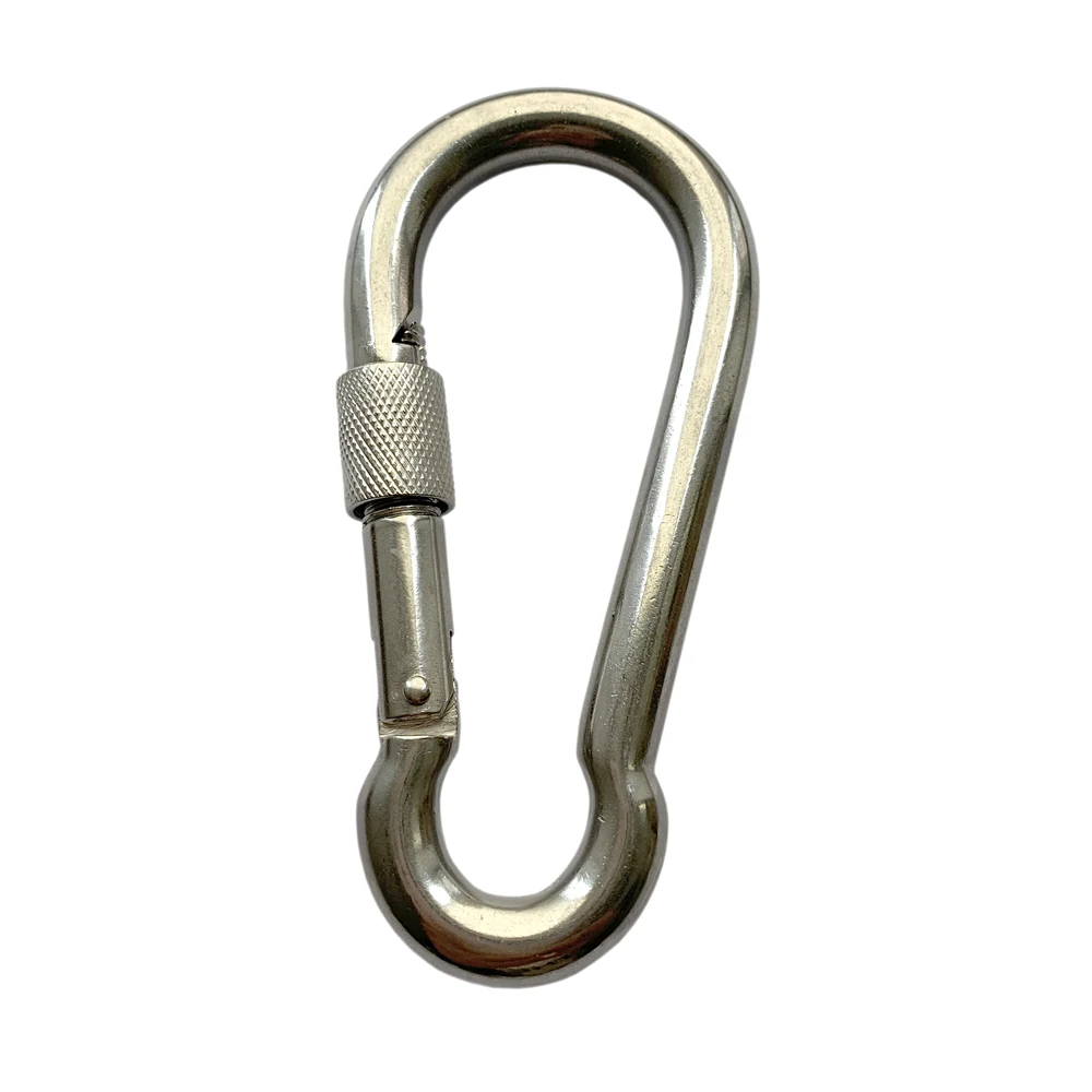 Stainless steel Rigging hardware with screw and eye carabiner hook