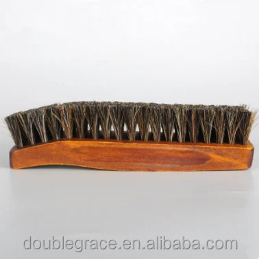 Maple Wooden Dance Shoe Polish Cleaning Shine Ship Type Brush High Quality Horsehair Shoe Brush