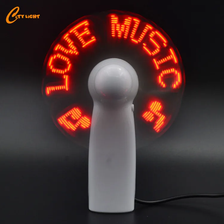 Mini portable programmable led message handheld fan