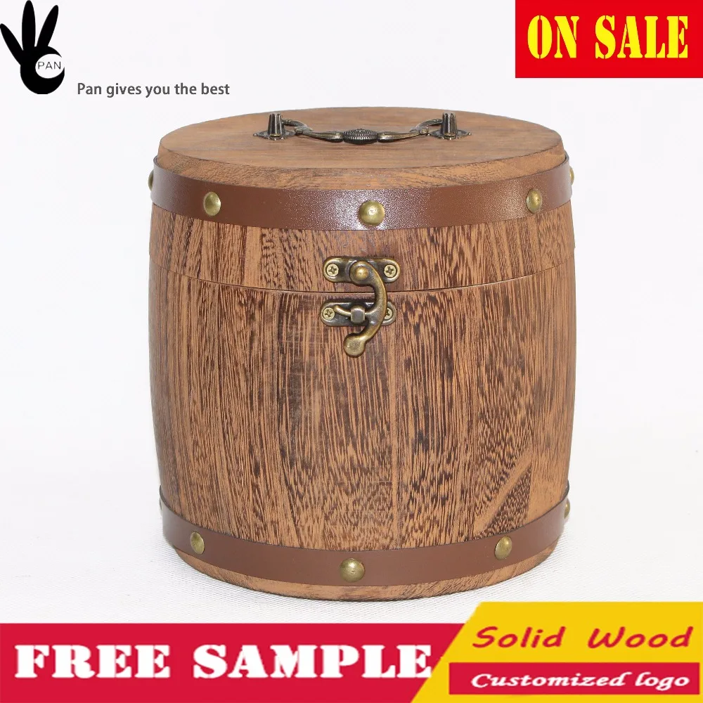 China wholesale Home & Bar Use Customized logo coffee wooden barrel