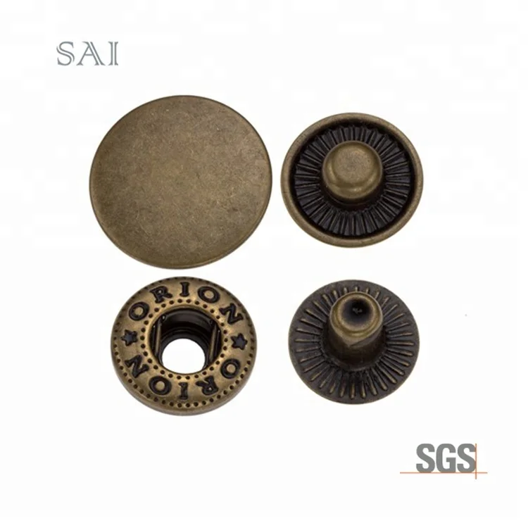 484#    Hot Sale Brass/Metal Four Parts Fashion Spring Snap Button