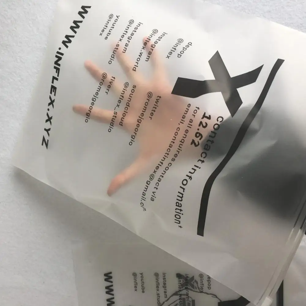 Пользовательский логотип прозрачный ПВХ пластиковый двухсторонний матовый пакет на молнии с логотипом