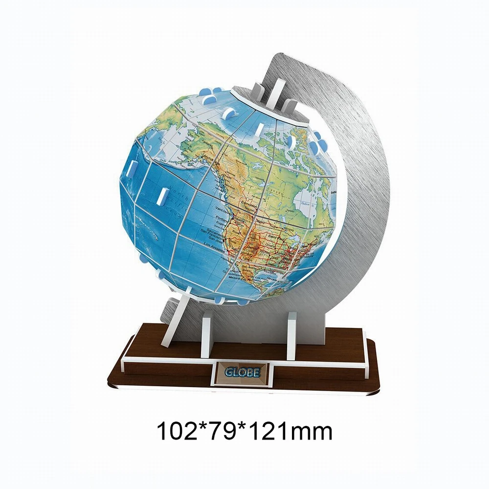 Aerospace 3D Puzzle Planets - Earth Globe Model Kit for Kids, Fun and Educational Globe Puzzle, Assembling Toy for Toddlers