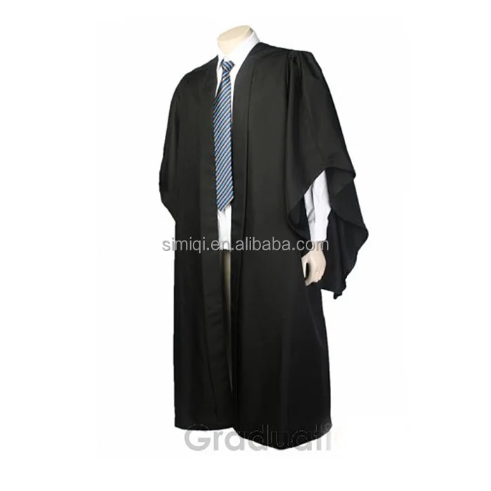 UK customized latest design Cambridge Oxford College high school black Bachelors hood cap graduation gown