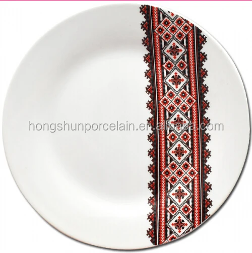 Porcelain dishes for Ukraine market microwave safe ceramic dishes and plates