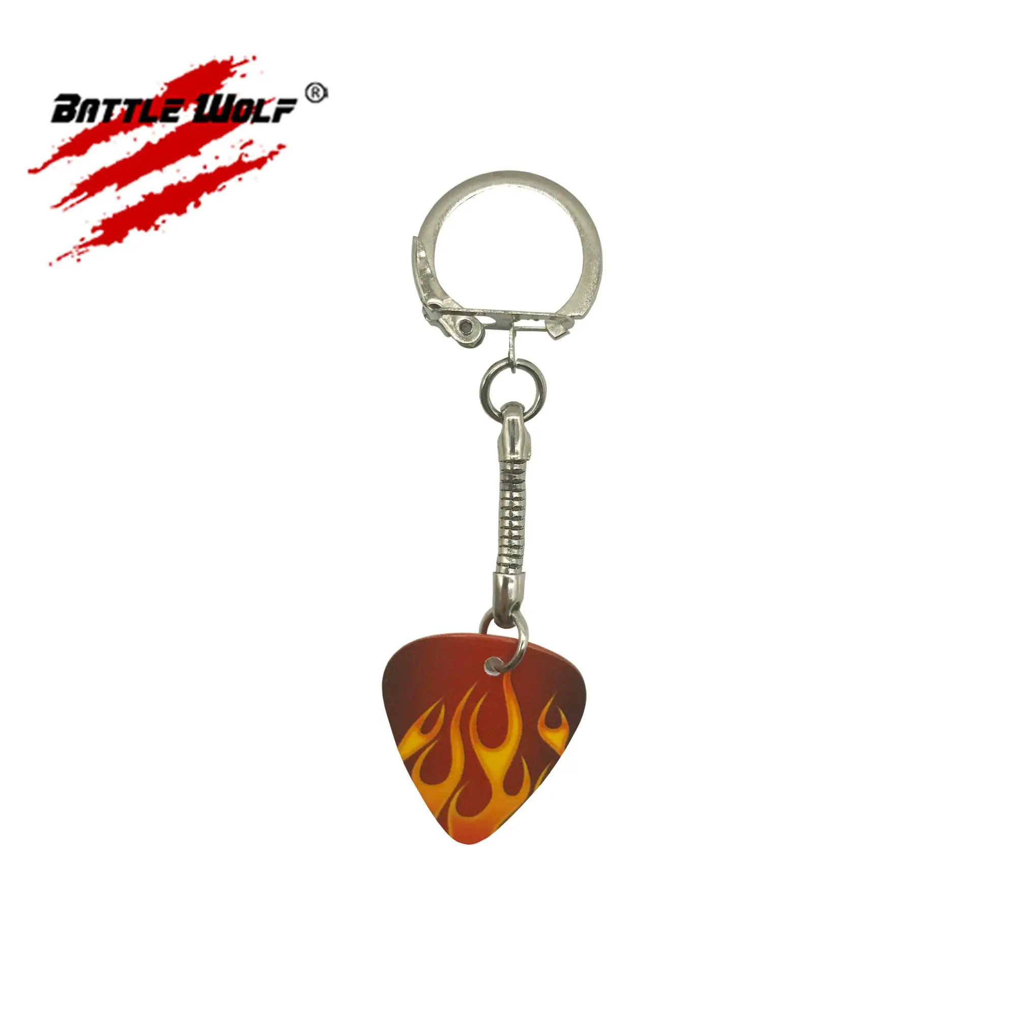 Custom Printing Design Guitar Pick Keychain Corporate Giveaways