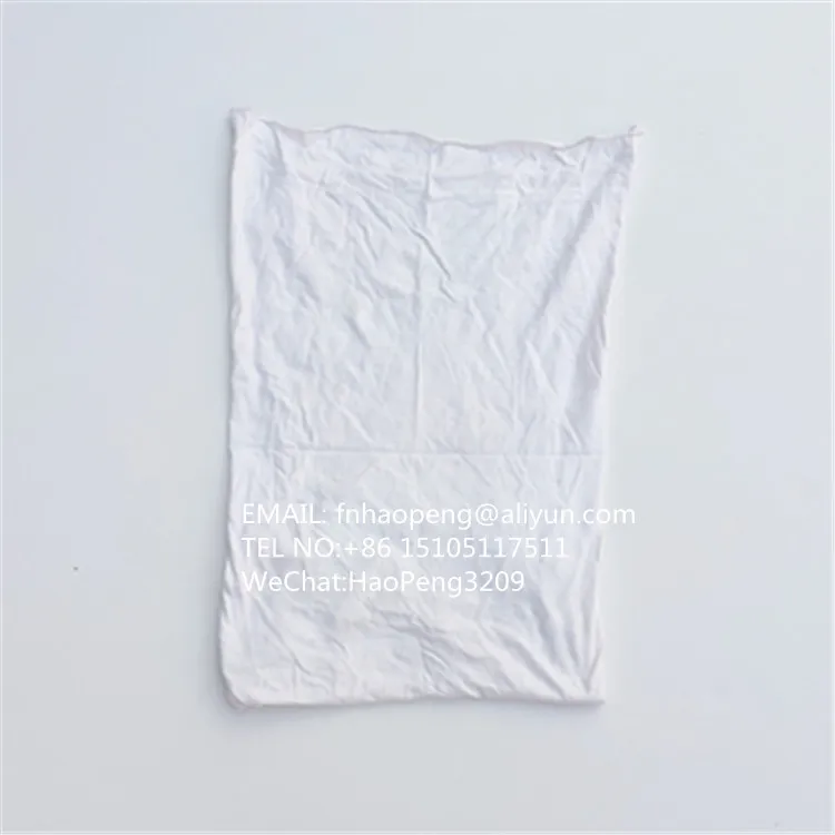 White bedsheet cotton waste rags use for cleaning machine oil paint