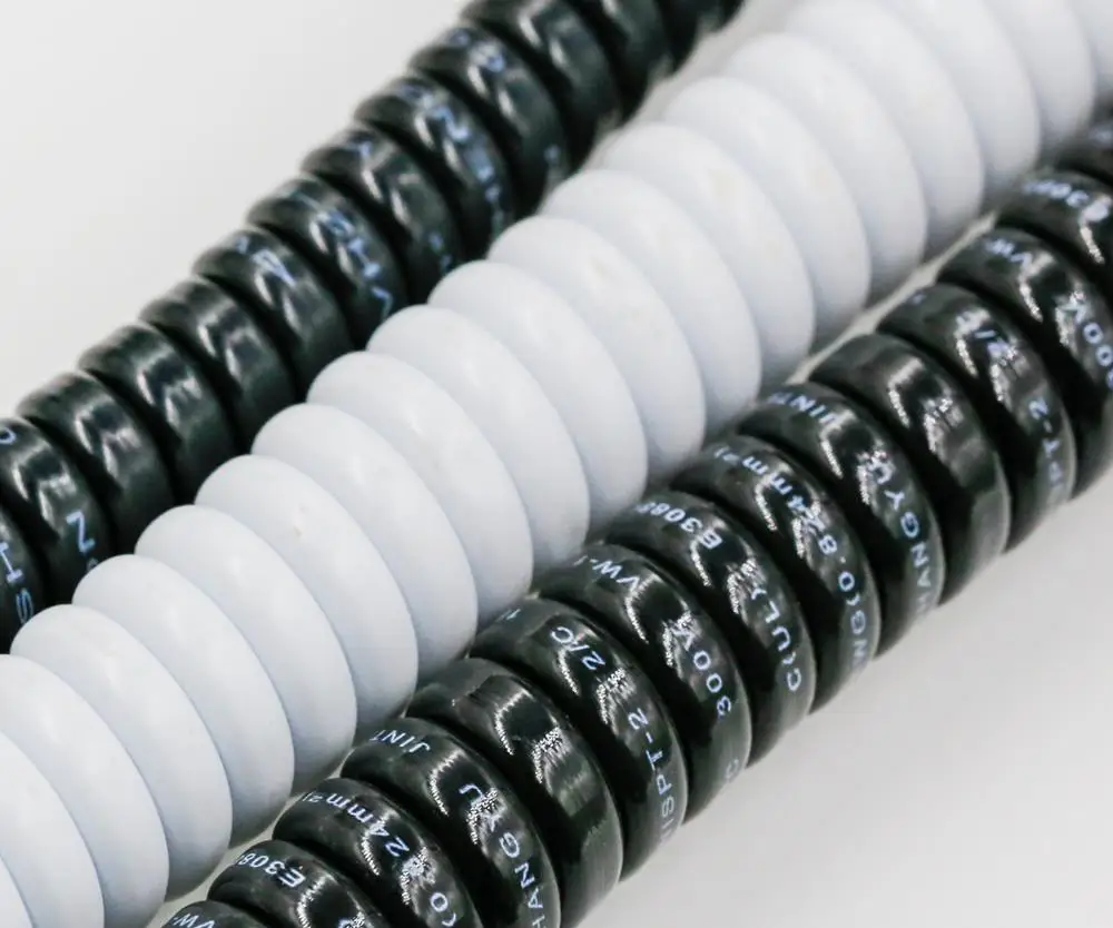 12 19 21 26 cores spring wire spiral cable coiled cable for CNC mpg hand wheel pulse generator