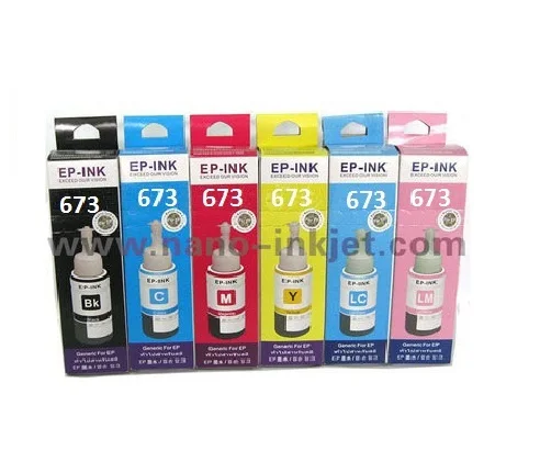 Transfer Ink for  L800/L801/L805/L1800  Ink refill bottle 673 T6731-T6736  Eco-Tank Printer