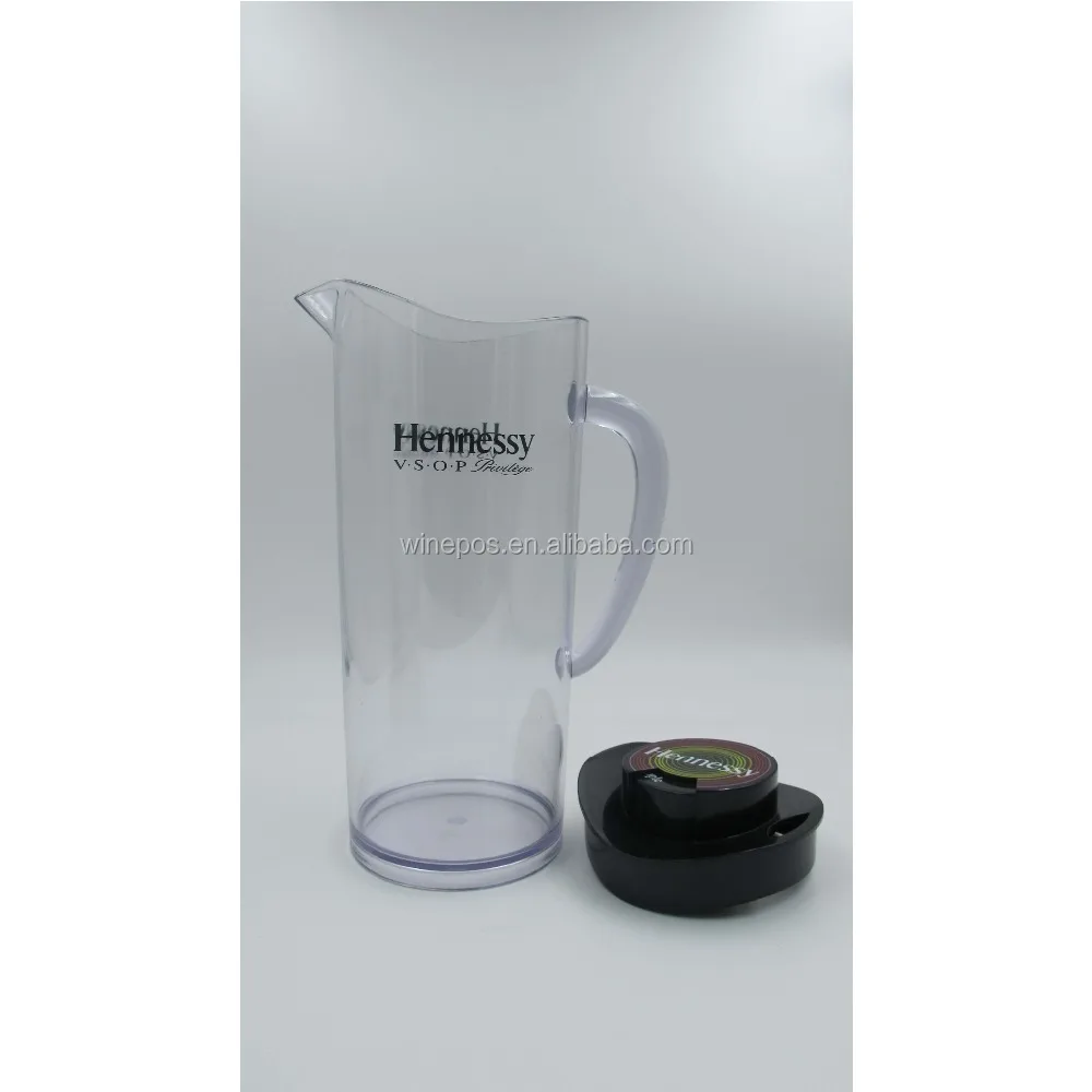 Wholesale Drink Ware Clear red black Plastic Beer Pitcher juice jug Pitcher for bar party Beer Pitcher Custom beer jug