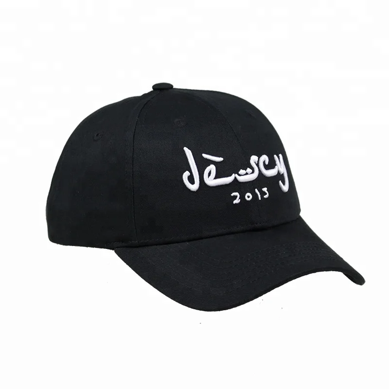 
High Quality Embroidery Logo Plain Distressed Black Cotton Custom Baseball Cap 