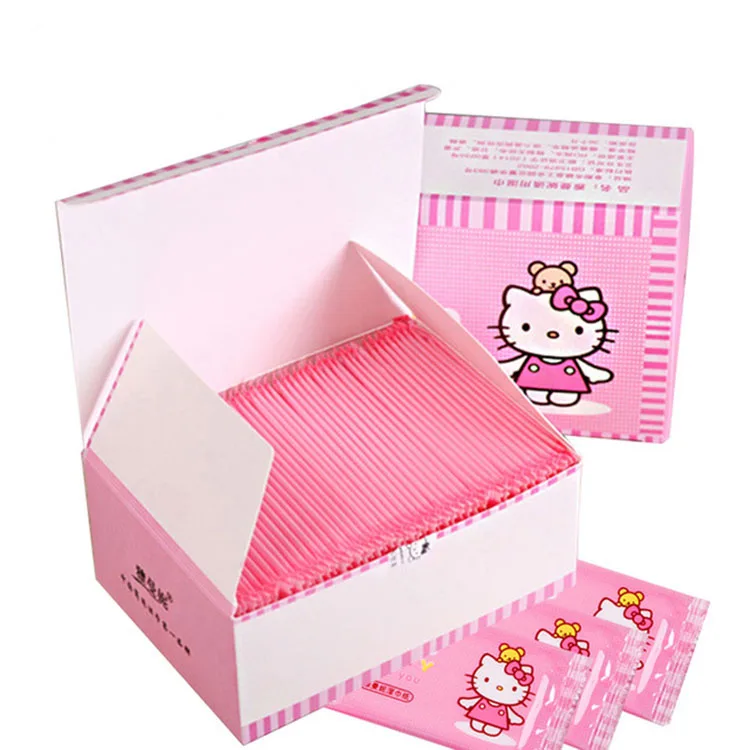 Portable cartoon boxed mini wipes disposable single piece independent loading activity creative gift wet wipes