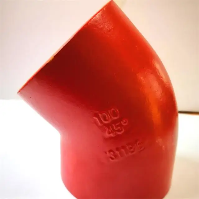 
Used for sewer drainage system of buildings Epoxy Pipe cast iron pipe fittings EN877 SML pipes 45deg bend 