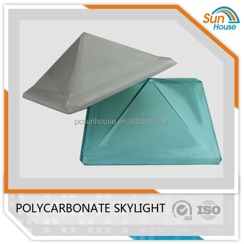 polycarbonate pyramid skylight soofing polycarbonate dome skylight