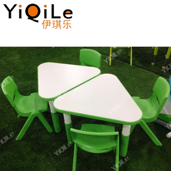 Small triangular plastic table children furniture classroom tables