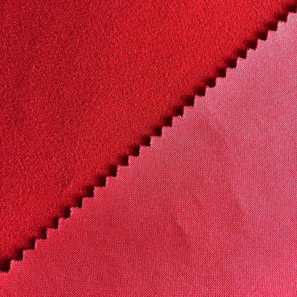 
Best Quality Scuba Sandwich Crepe Fabric Polyester Knit Price Kg Plain Dyed 
