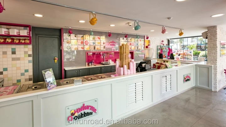 High end ice cream shop furniture design for sale
