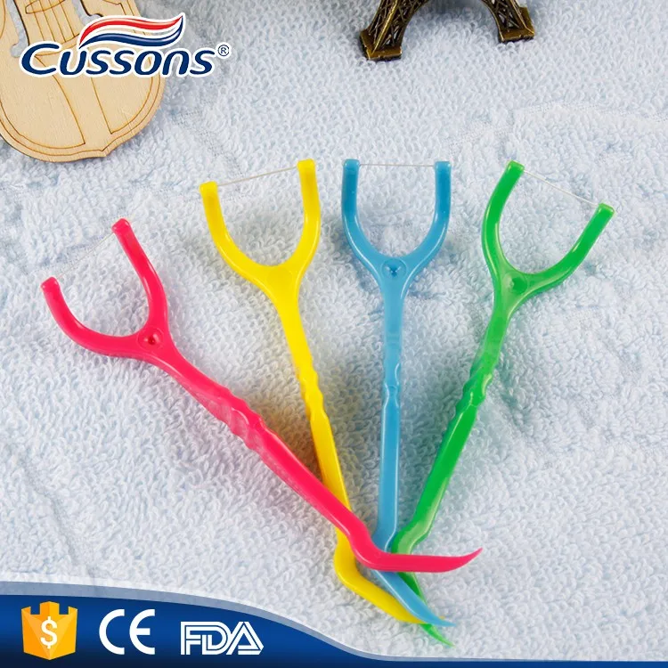 Dental floss picks /high quality plastic toothpicks dental floss picks