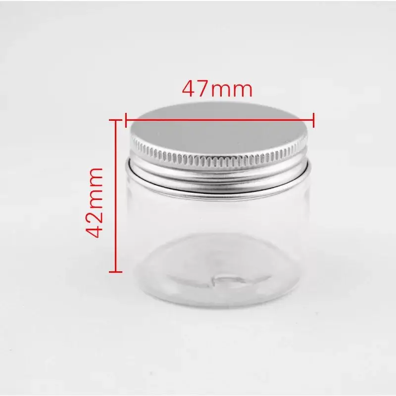 250ml 8 oz wholesale PET transparent food plastic jar with aluminum cap