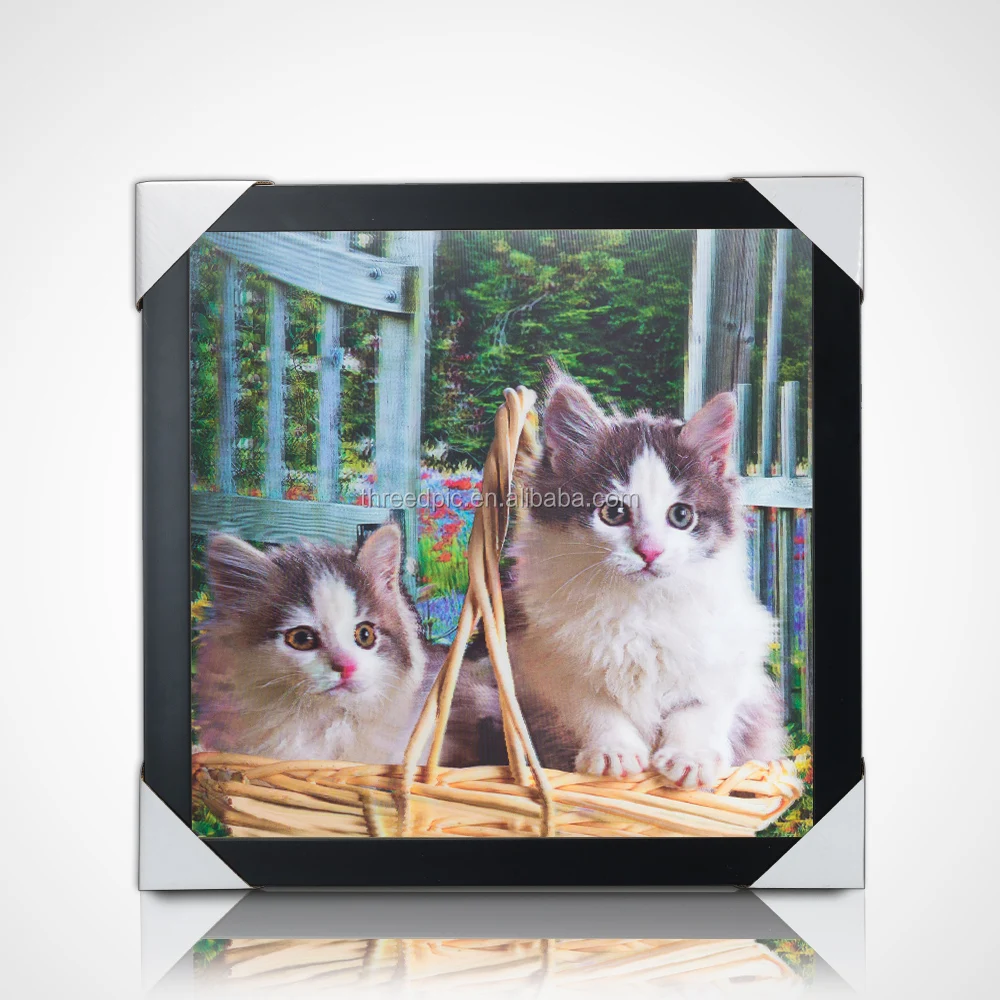 Lovely Dog and Cat 3D Lenticular Pictures 3D 5D Printing for Home Decoration