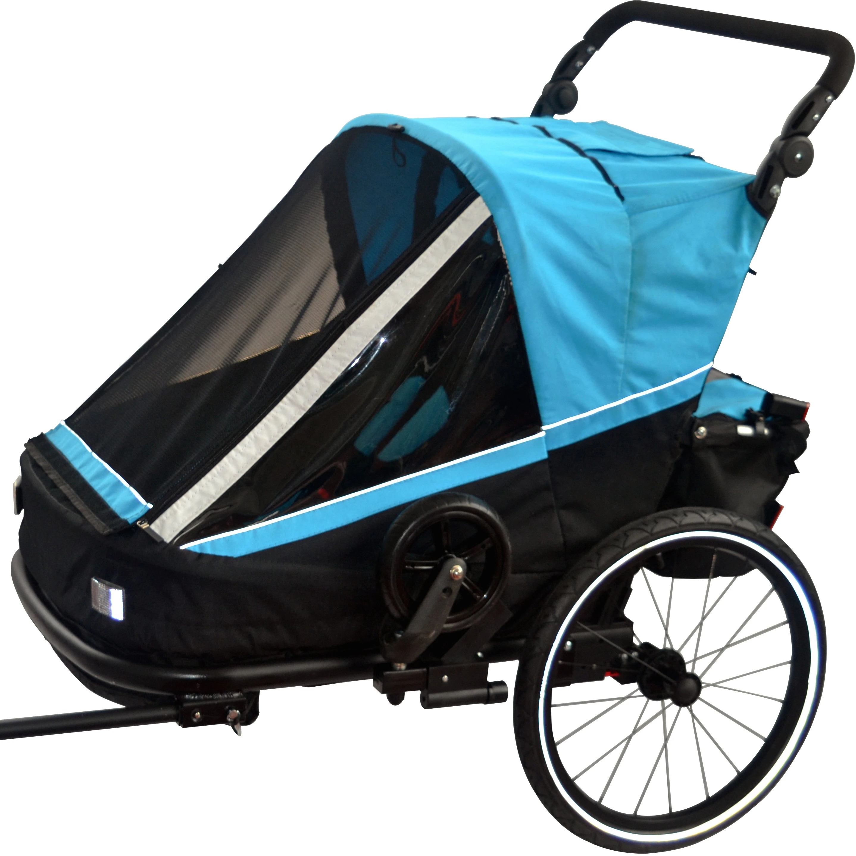 
Factory wholesale safe foldable bike bicycle baby trailer with two big wheel 