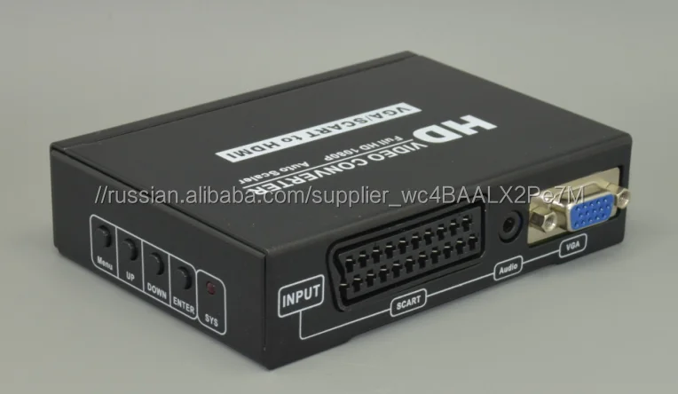 Scart и VGA с 3.5 мм в HDMI адаптер скейлер конвертер 1080 P