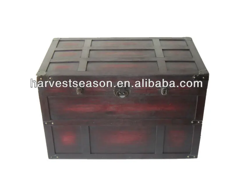 старинный деревянный сундук хранения на продажу