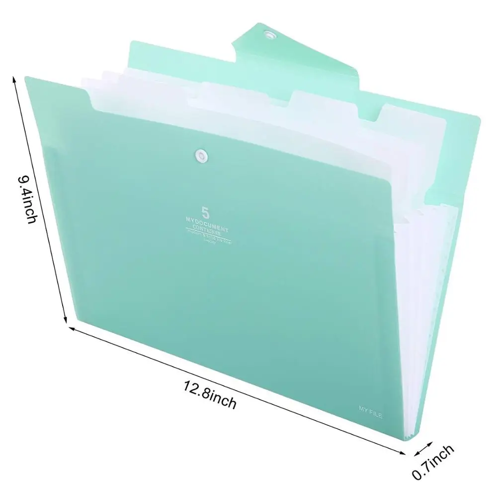 Office File Folders with 8 Pockets Letter Size Expanding Accordion Document Paper File Organizer