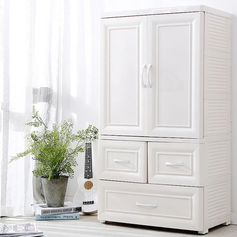 Многослойный пластиковый шкаф-органайзер для детской одежды