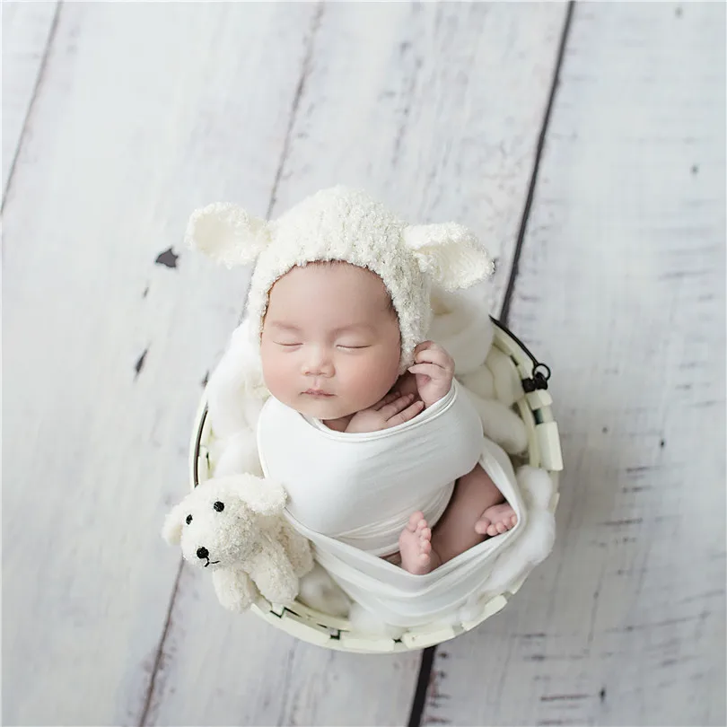 Newborn Crochet Puppy Stuffer And Bonnet Set  Baby  Fuzzy Mohair Bonnet Photo Prop   Newborn Photo Mid Doll