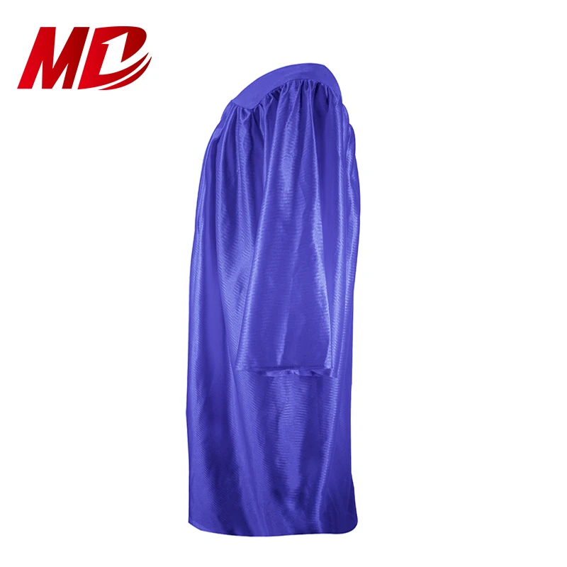 Royal Blue Shiny High School Graduation Gowns and Caps