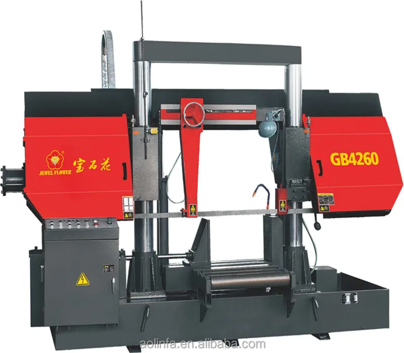 GB4260 Double cylinder column horizontal metal band saw machine