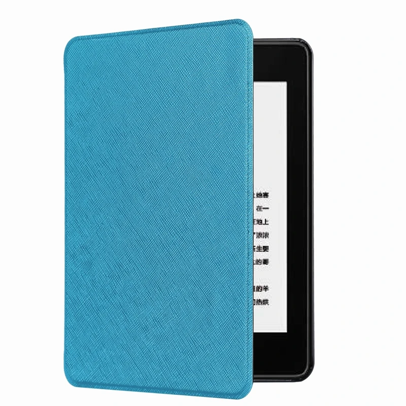 For Amazon Kindle Paperwhite 4 PU Flip Cover Cross Pattern Book Style Case