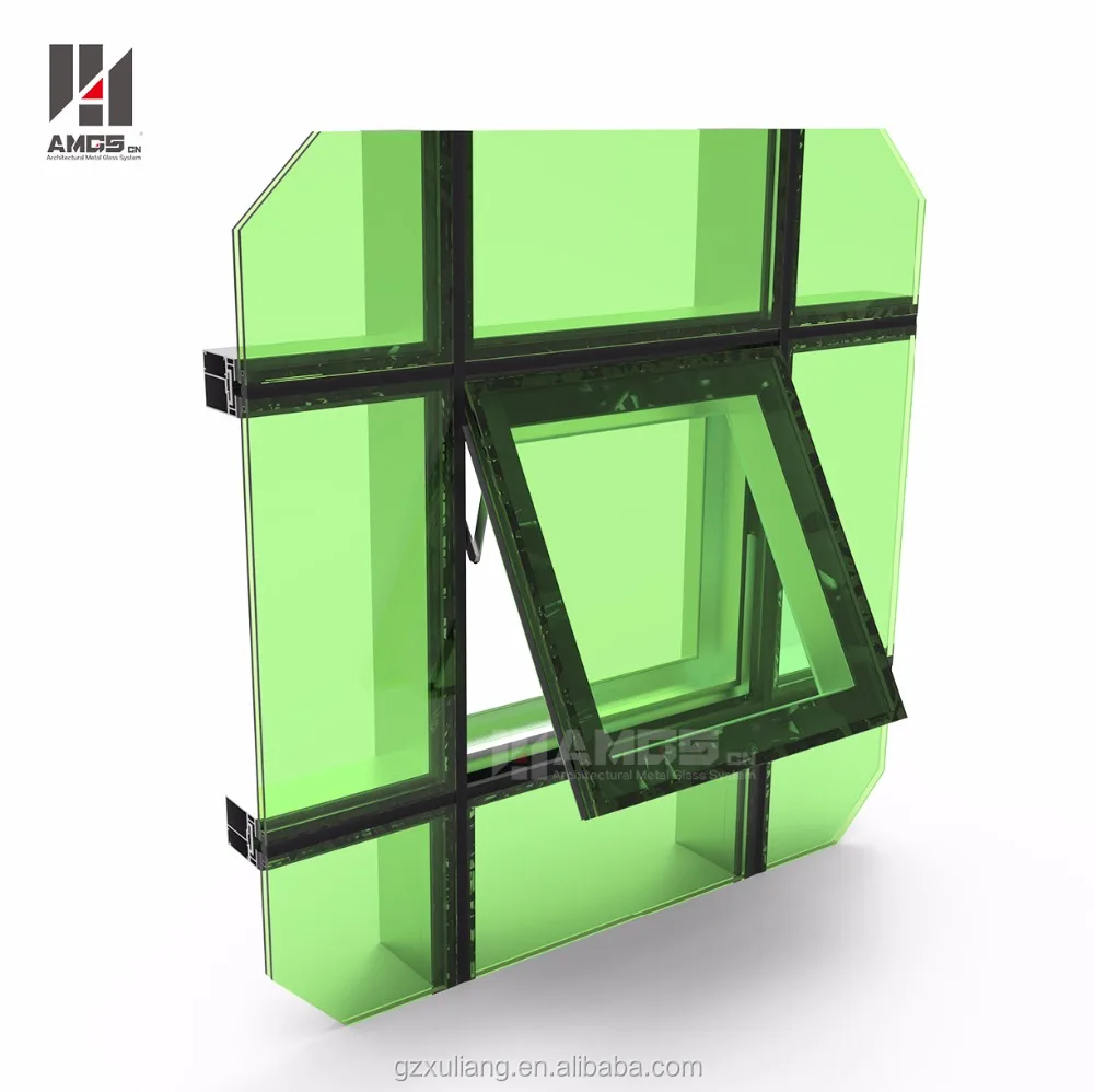 
Aluminium glass curtain wall for building exterior 