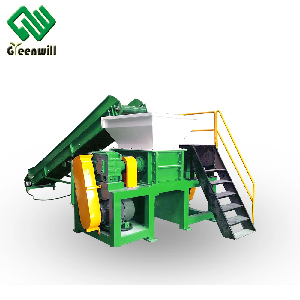 CE ISO certified waste plastic wood paper carton pipe drum shredder machine from biggest shredder factory
