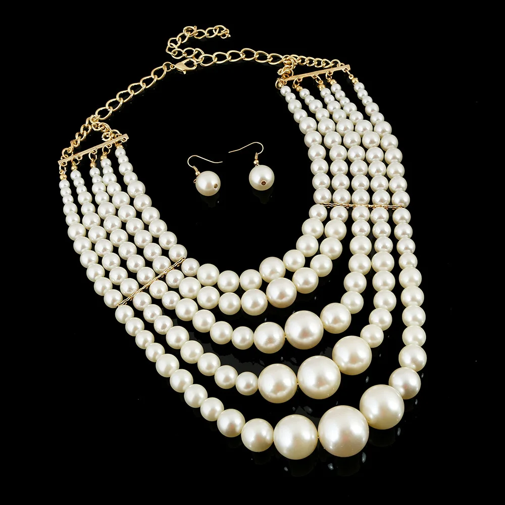 Yiwu market wholesale stock chinese pearl necklace