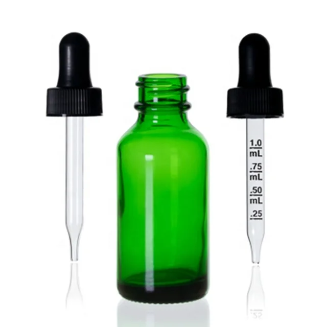 
High quality 20/410 graduated glass silicone dropper with calibrated dropper pipette plastic cap 