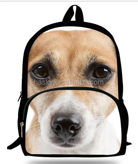 2D Cartoon Funny Horses Printing Backpack School Bag