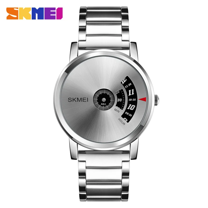 Skmei brand men japan movt watches 304 stainless steel band quartz wristwatch