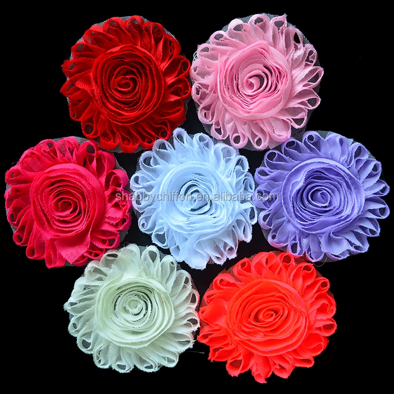 4' shabby rose trim flower shabby rose flower by yard