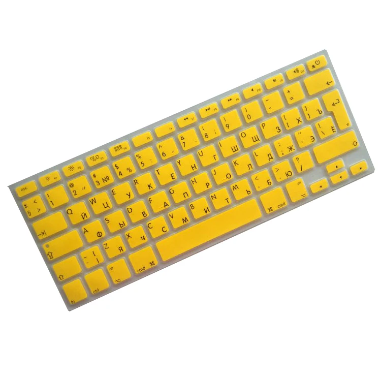 Распродажа, мягкий силиконовый чехол для клавиатуры с русской раскладкой, европейская версия, протектор для Macbook Air Pro Retina 13